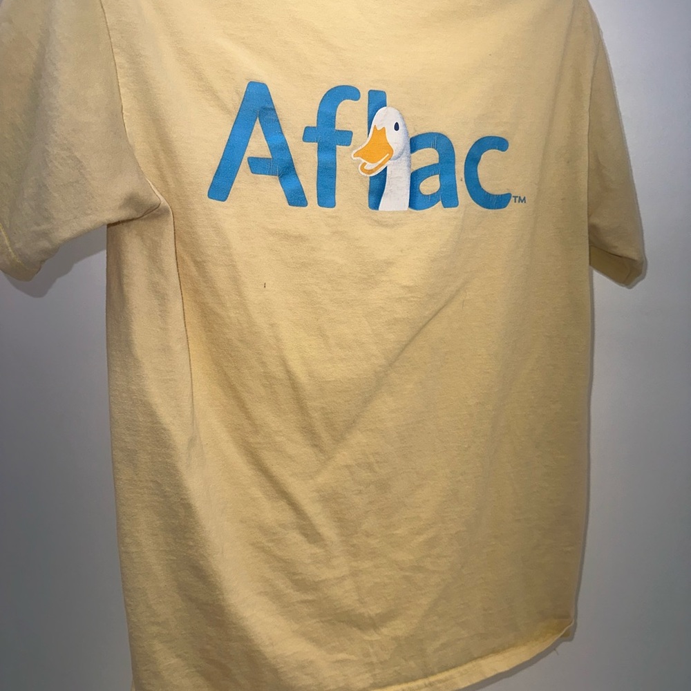 Gildan Kids Light Yellow Tee with Blue Logo